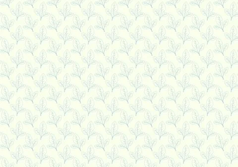 Hand drawn floral pattern vector design. Simple ornament with plant and leaf. Stock Illustration