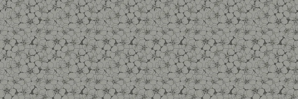 Hand drawn floral pattern vector design. Flower drawing simple ornament. 스톡 일러스트