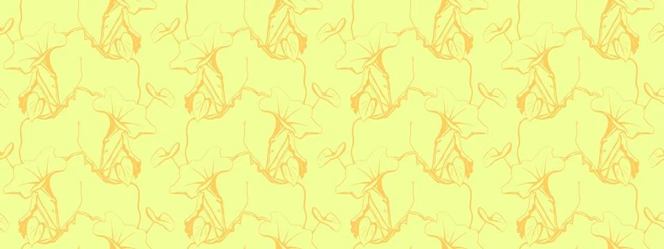 Hand drawn floral pattern vector design. Flower drawing simple ornament. Stock Illustration