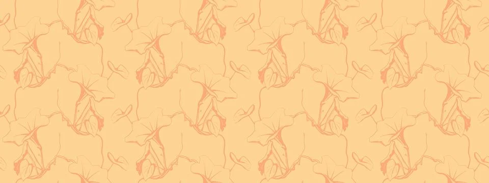 Hand drawn floral pattern vector design. Flower drawing simple ornament. Illustrazione stock