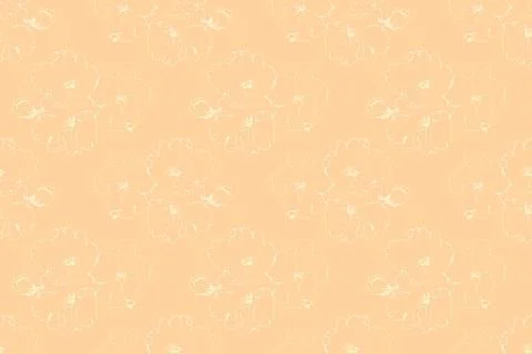 Hand drawn floral pattern vector design. Flower drawing simple ornament. 스톡 일러스트