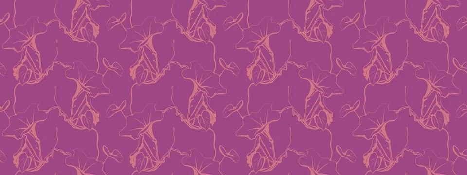 Hand drawn floral pattern vector design. Flower drawing simple ornament. Illustrazione stock