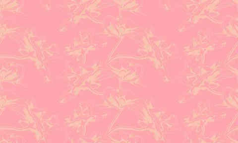 Hand drawn floral pattern vector design. Flower drawing simple ornament. Illustrazione stock