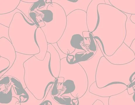 Hand drawn floral pattern vector design. Flower drawing simple ornament. イラスト素材