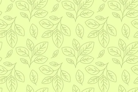 Hand drawn floral pattern vector design. Simple ornament with plant and leaf. Illustrazione stock