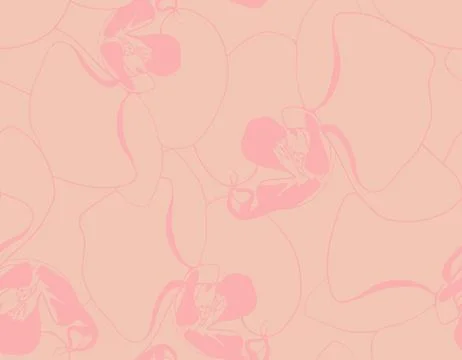 Hand drawn floral pattern vector design. Flower drawing simple ornament. Stock Illustration