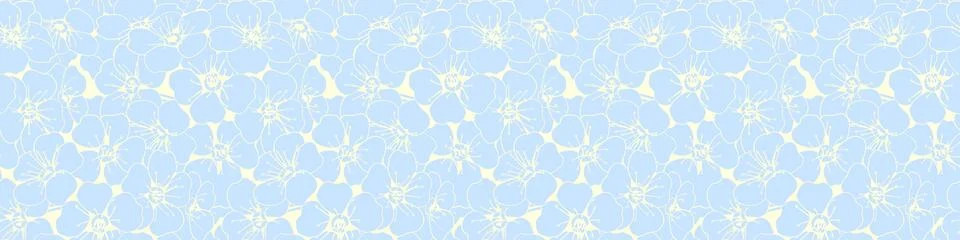 Hand drawn floral pattern vector design. Flower drawing simple ornament. Illustrazione stock