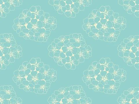 Hand drawn floral pattern vector design. Flower drawing simple ornament. Illustrazione stock