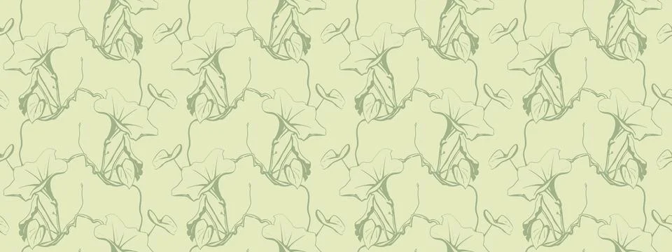 Hand drawn floral pattern vector design. Flower drawing simple ornament. Illustrazione stock