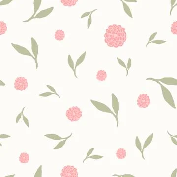 Hand Drawn Floral Seamless Pattern Stock Illustration