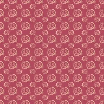 Hand Drawn Floral Seamless Pattern Stock Illustration