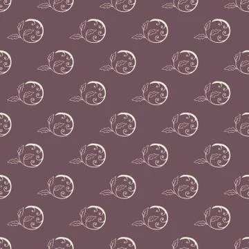 Hand Drawn Floral Seamless Pattern Stock Illustration