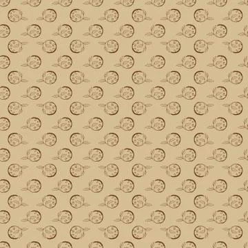 Hand Drawn Floral Seamless Pattern Stock Illustration