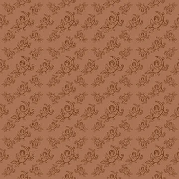 Hand Drawn Floral Seamless Pattern Stock Illustration