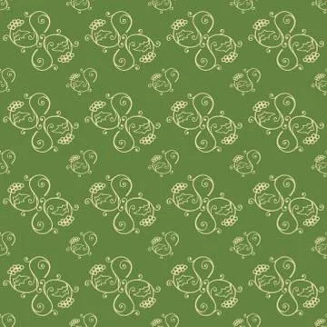 Hand Drawn Floral Seamless Pattern Stock Illustration