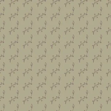 Hand Drawn Floral Seamless Pattern Stock Illustration