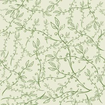 Hand Drawn Floral Seamless Pattern Stock-Illustration