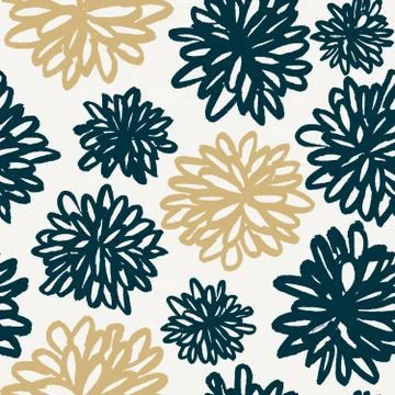 Hand Drawn Floral Seamless Pattern Illustrazione stock