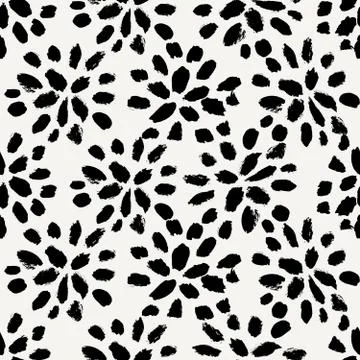 Hand Drawn Floral Seamless Pattern Stock-Illustration