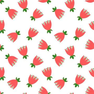 Hand Drawn floral seamless pattern. Stock Illustration