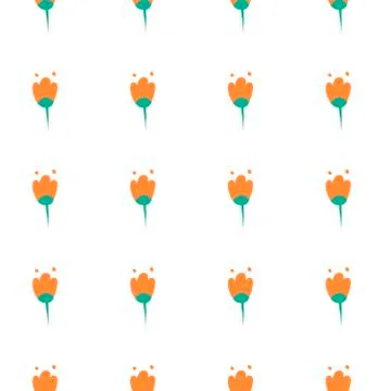 Hand Drawn floral seamless pattern. Stock Illustration