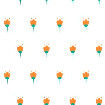 Hand Drawn floral seamless pattern. Stock Illustration