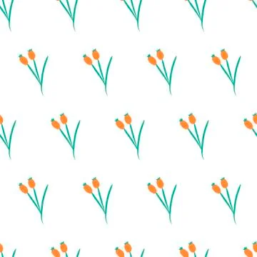 Hand Drawn floral seamless pattern. Stock Illustration