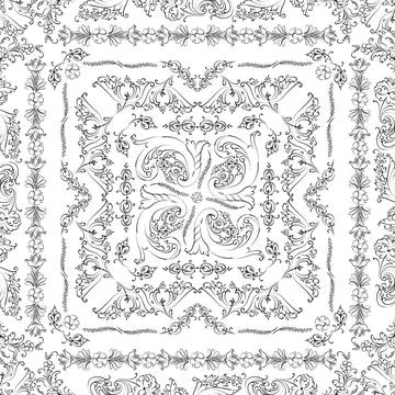 Hand drawn floral seamless pattern イラスト素材