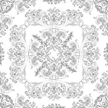 Hand drawn floral seamless pattern イラスト素材