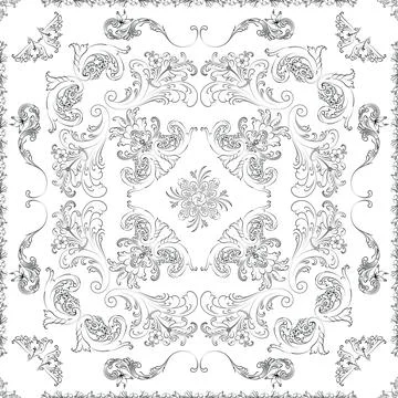 Hand drawn floral seamless pattern イラスト素材