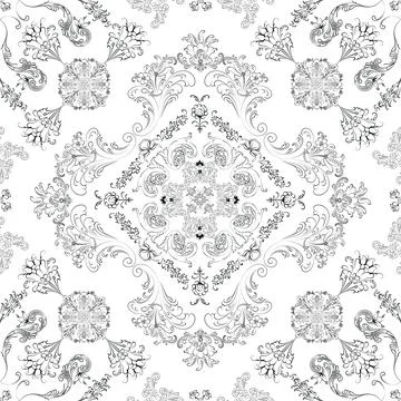 Hand drawn floral seamless pattern イラスト素材
