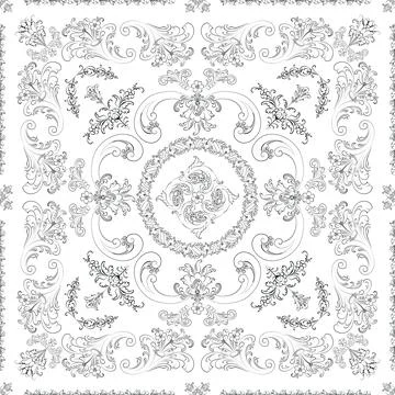 Hand drawn floral seamless pattern イラスト素材