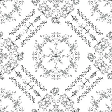 Hand drawn floral seamless pattern イラスト素材