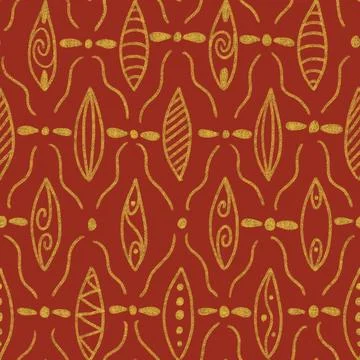 Hand drawn floral seamless pattern. Illustrazione stock