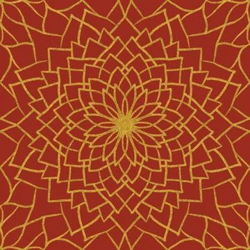 Hand drawn floral seamless pattern. Illustrazione stock