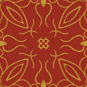 Hand drawn floral seamless pattern. Illustrazione stock