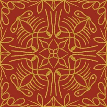 Hand drawn floral seamless pattern. Illustrazione stock