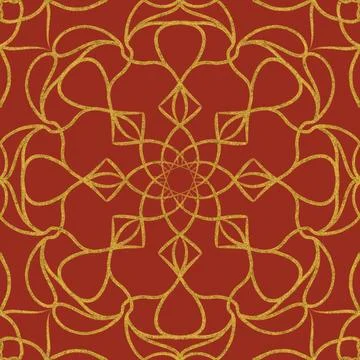 Hand drawn floral seamless pattern. Illustrazione stock