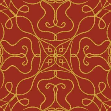 Hand drawn floral seamless pattern. Illustrazione stock