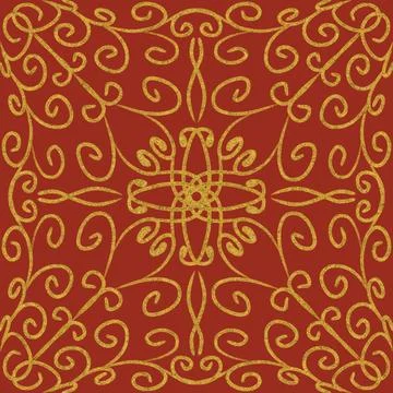 Hand drawn floral seamless pattern. Illustrazione stock
