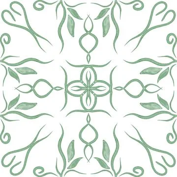 Hand drawn floral seamless pattern. Stock Illustration