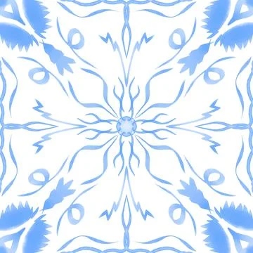 Hand drawn floral seamless pattern. Illustrazione stock