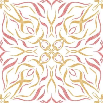 Hand drawn floral seamless pattern. Illustrazione stock