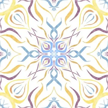 Hand drawn floral seamless pattern. Illustrazione stock