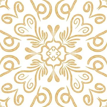 Hand drawn floral seamless pattern. Stock Illustration