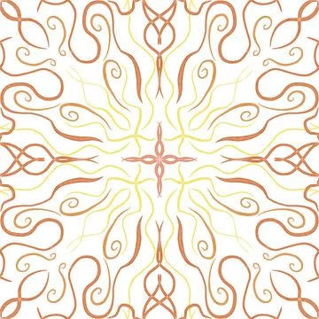 Hand drawn floral seamless pattern. Illustrazione stock