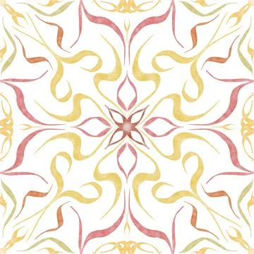 Hand drawn floral seamless pattern. Illustrazione stock