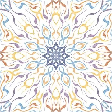 Hand drawn floral seamless pattern. Illustrazione stock