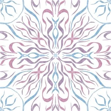 Hand drawn floral seamless pattern. Illustrazione stock