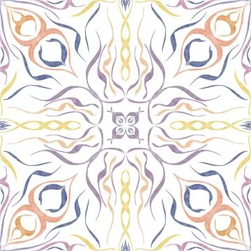 Hand drawn floral seamless pattern. Illustrazione stock